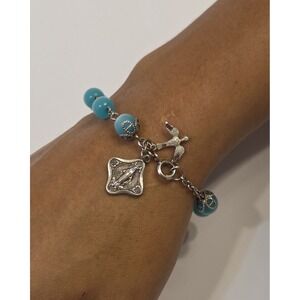Chapel Sterling Silver Holy‎ Mother Prayer Bracelet Charms 7.75"